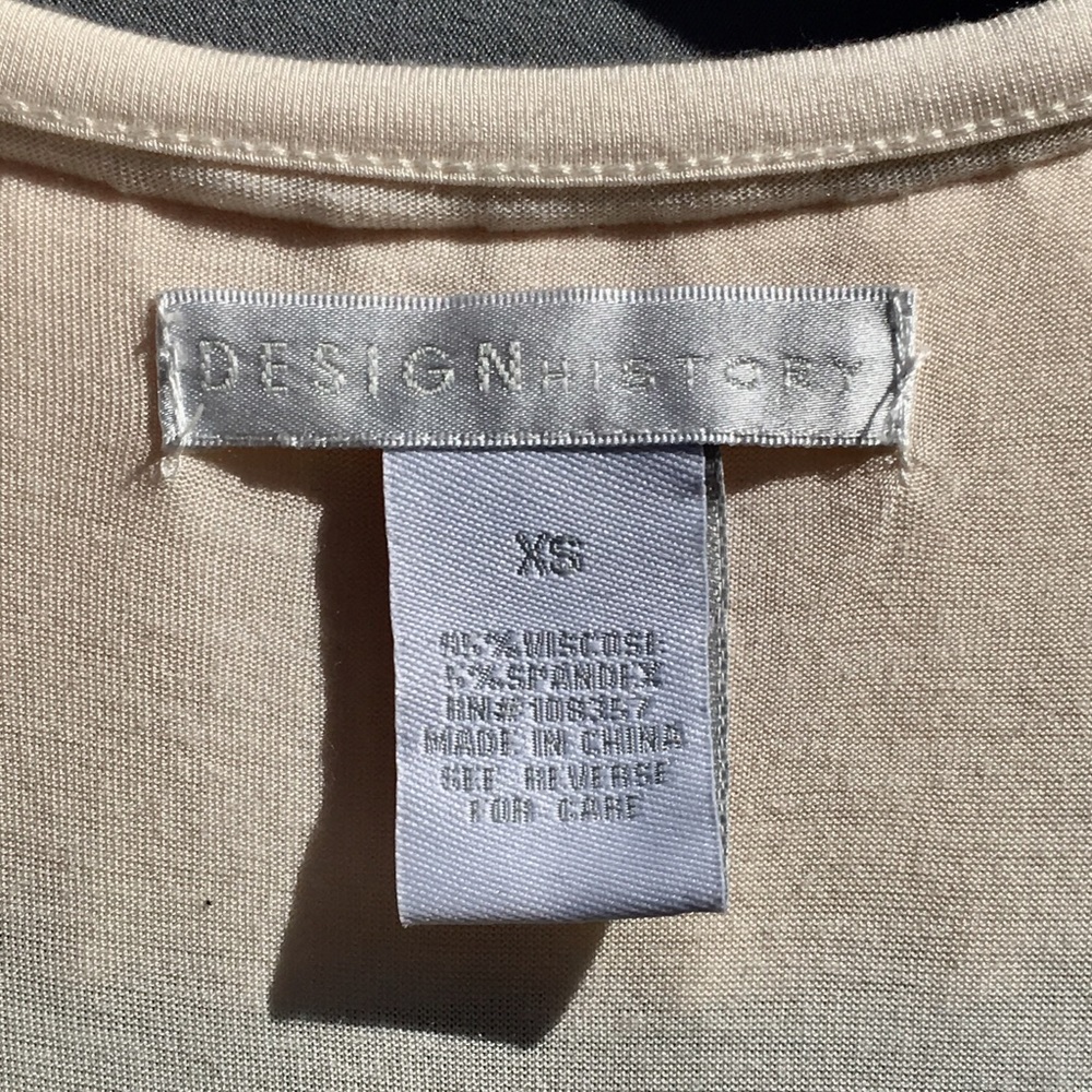 Design History - Cream Layered Loop Ruffle Tank - Picture 8 of 8